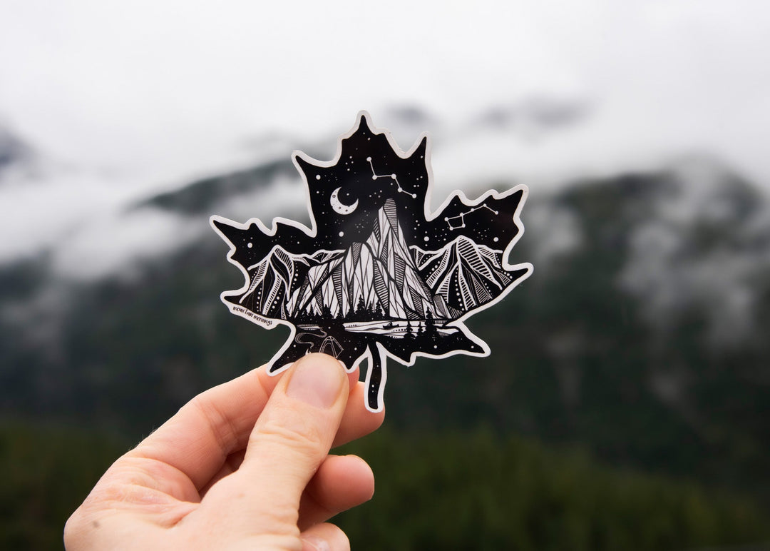 Maple Leaf Sticker Dark
