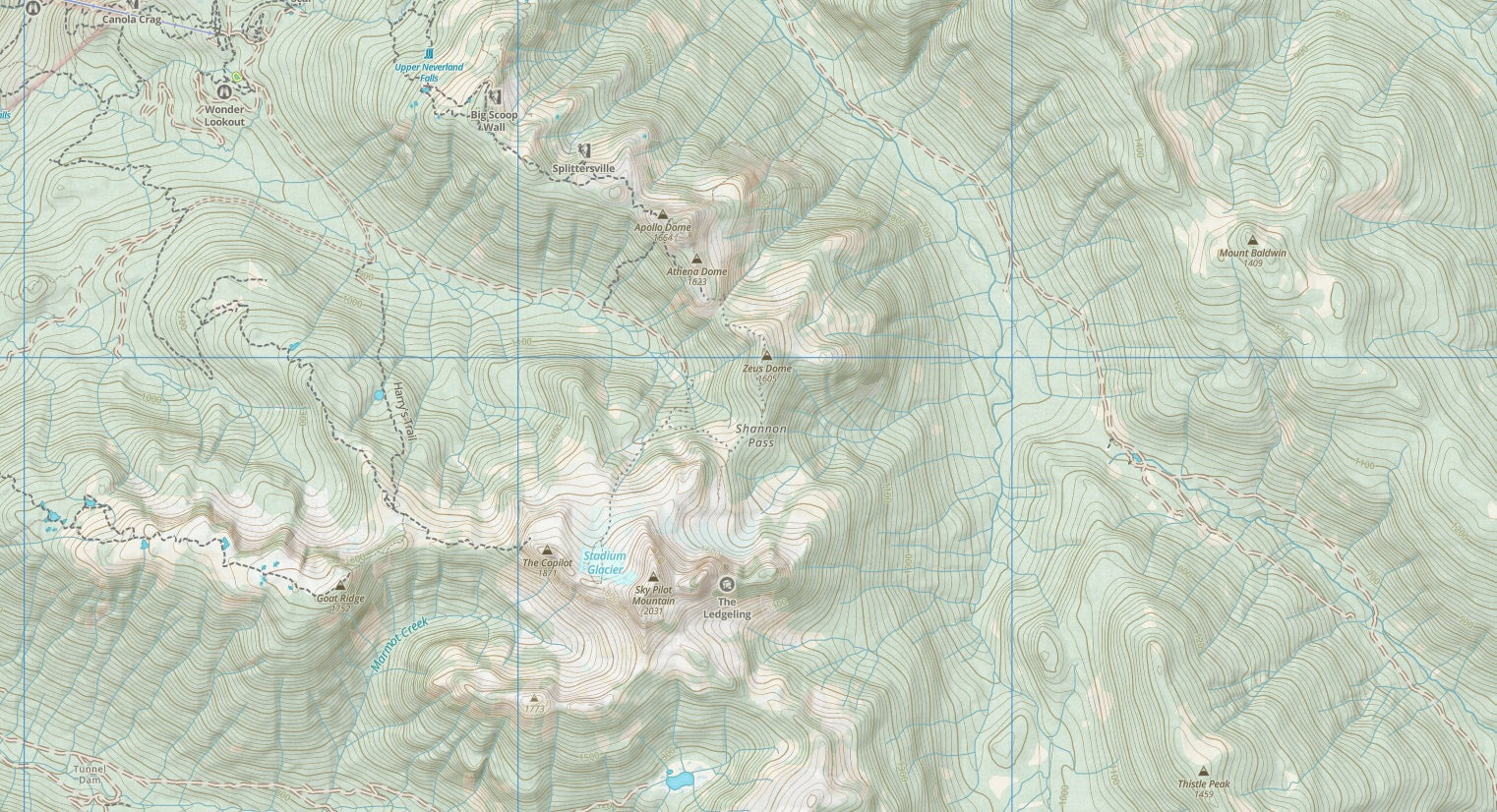 Route Beta for The North Face of Sky Pilot