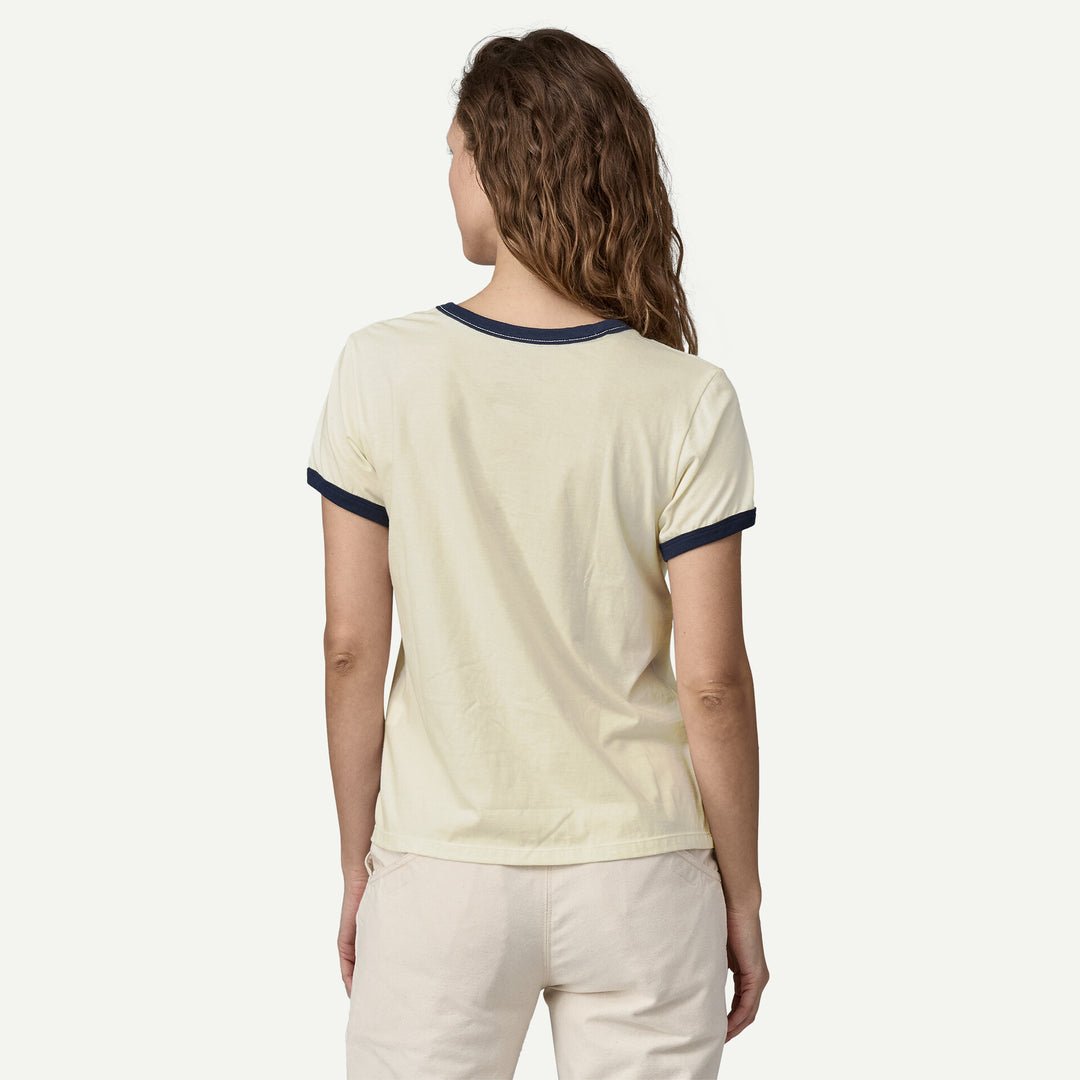 Women's '73 Text Logo Organic Ringer Tee