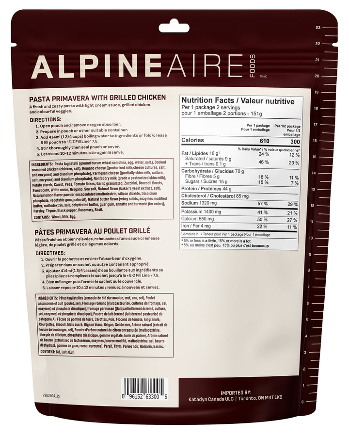 Pasta Primavera with Grilled Chicken