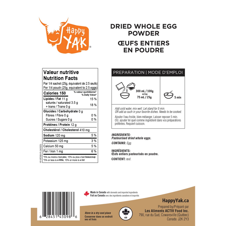 Dried Whole Egg Powder (100g)