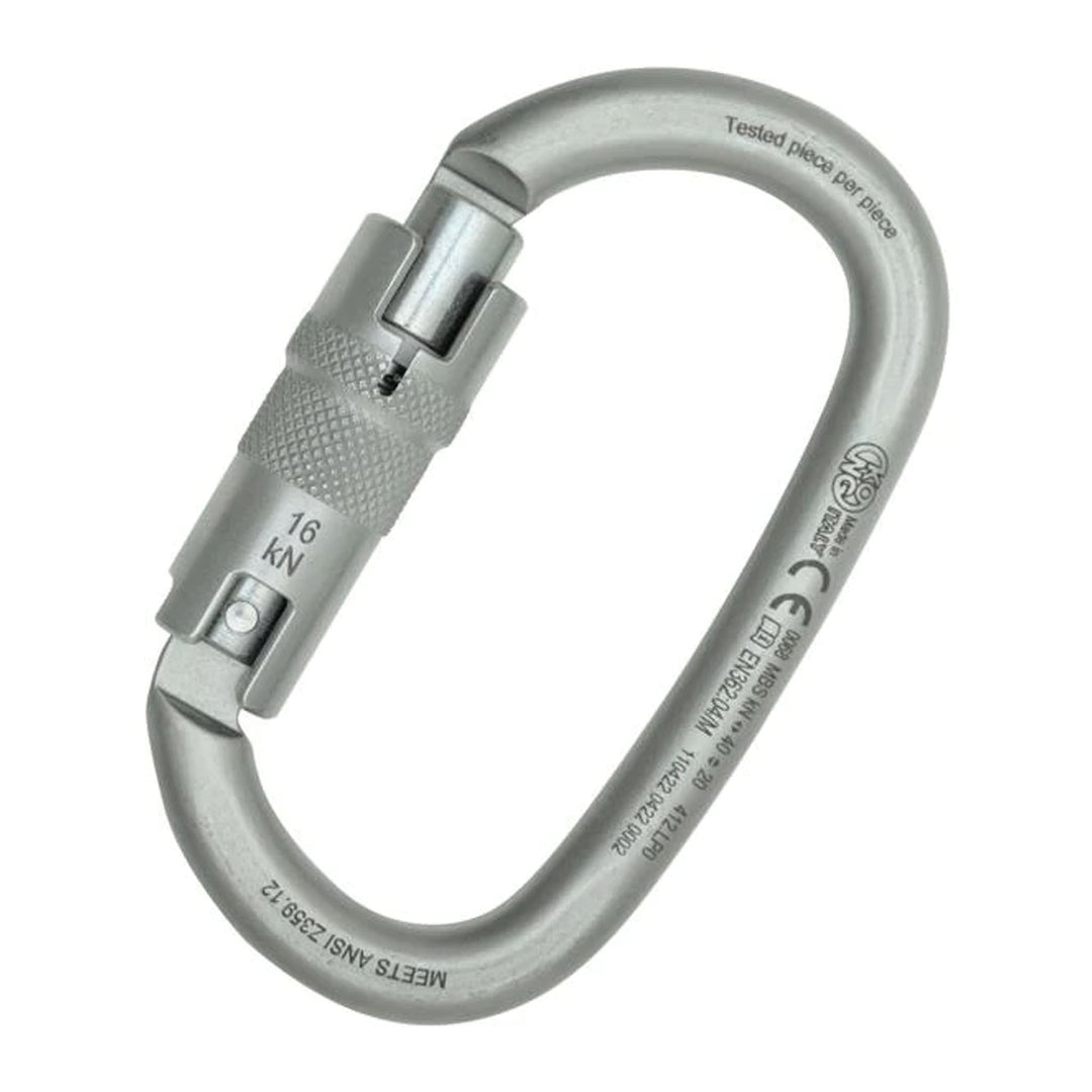 Ovalone Carbon Triple Action ANSI Steel Carabiner