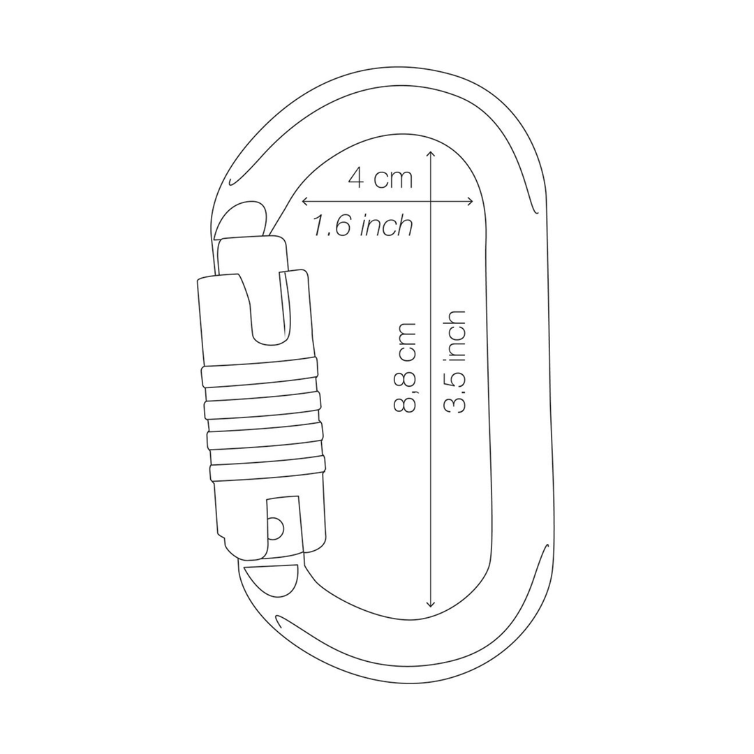 Oxan Oval Steel Triact-Lock Carabiner