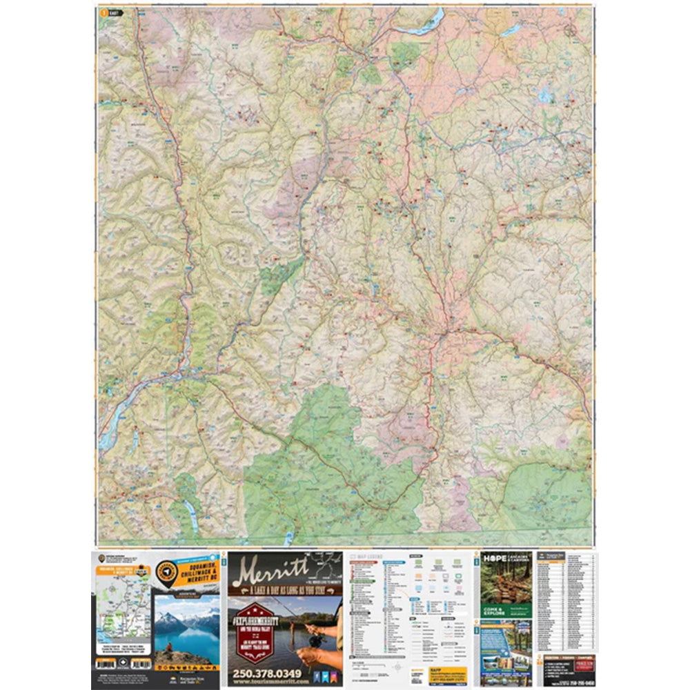 Squamish, Chilliwack, & Merritt BC Waterproof Map 3rd Edition