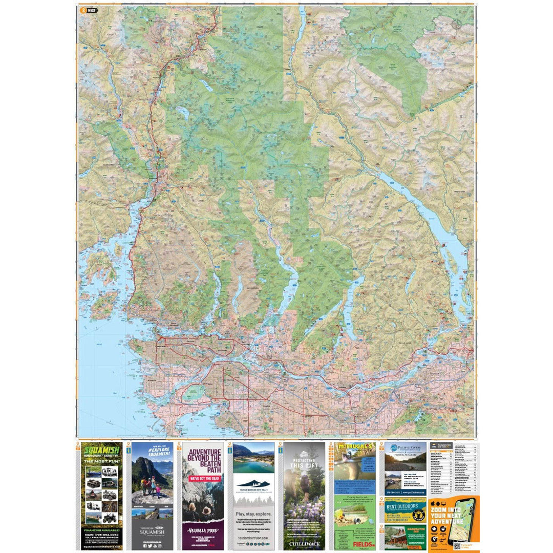 Squamish, Chilliwack, & Merritt BC Waterproof Map 3rd Edition