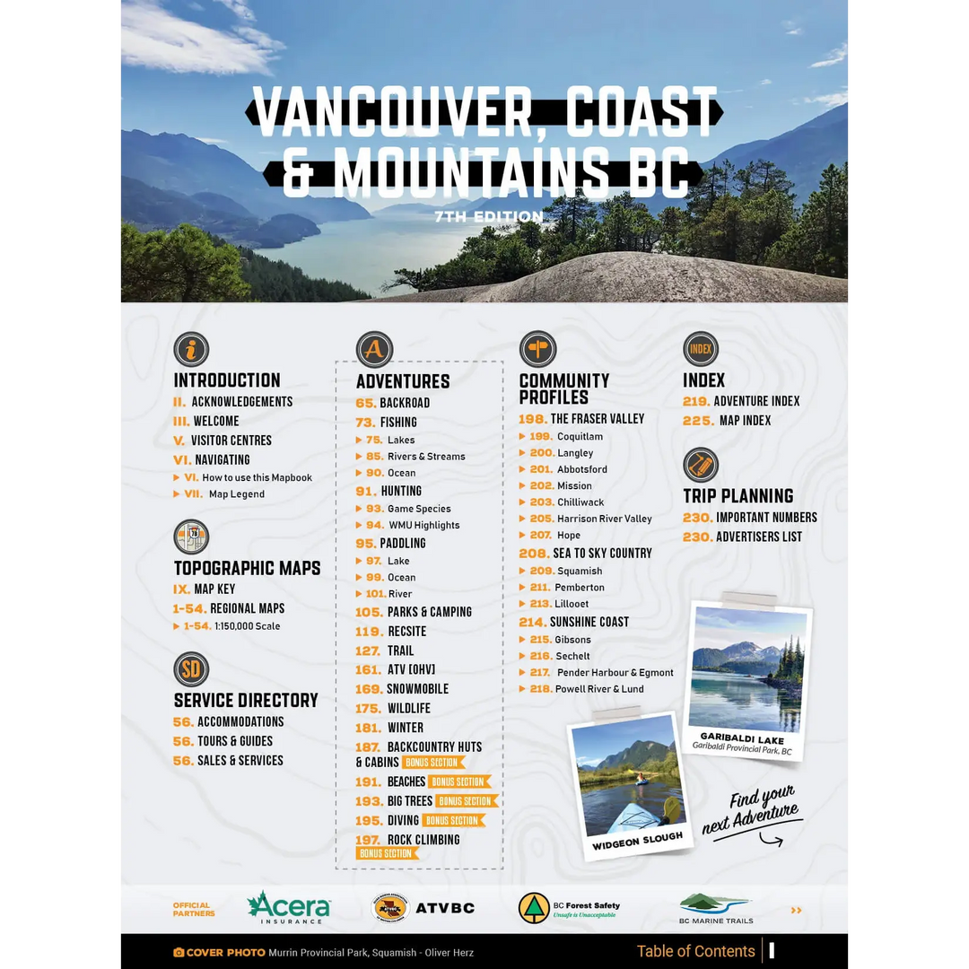 Vancouver, Coast & Mountains BC Backroad Mapbook 7th Edition