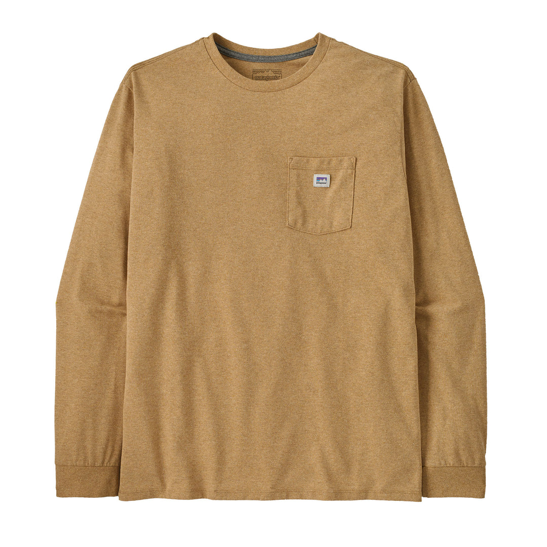 Patagonia Men's Long Sleeve Shop Sticker Pocket Responsibili-Tee