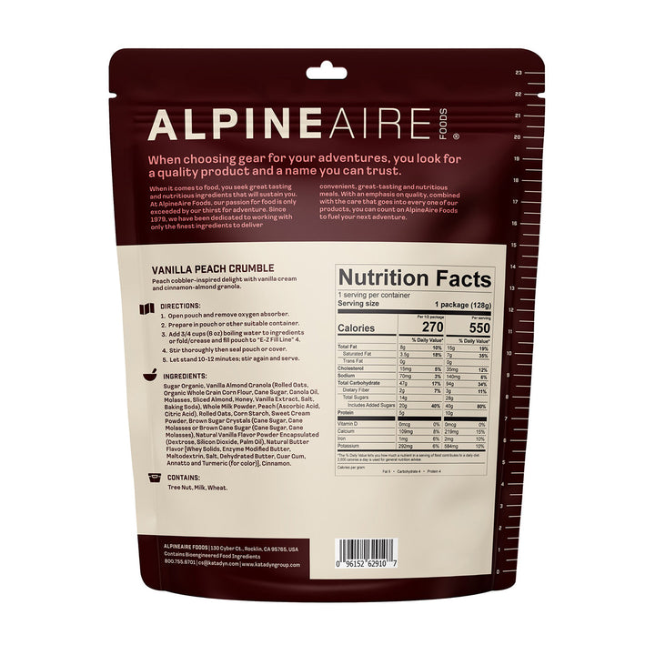 Vanilla Peach Crumble