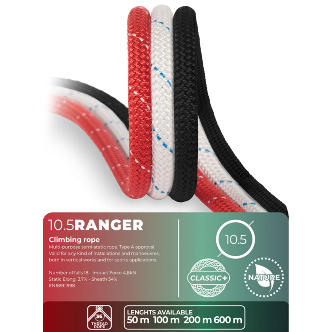 A Rope Rager FIXE 10.5mm Ranger Static Rope (per meter) – Climb On Equipment