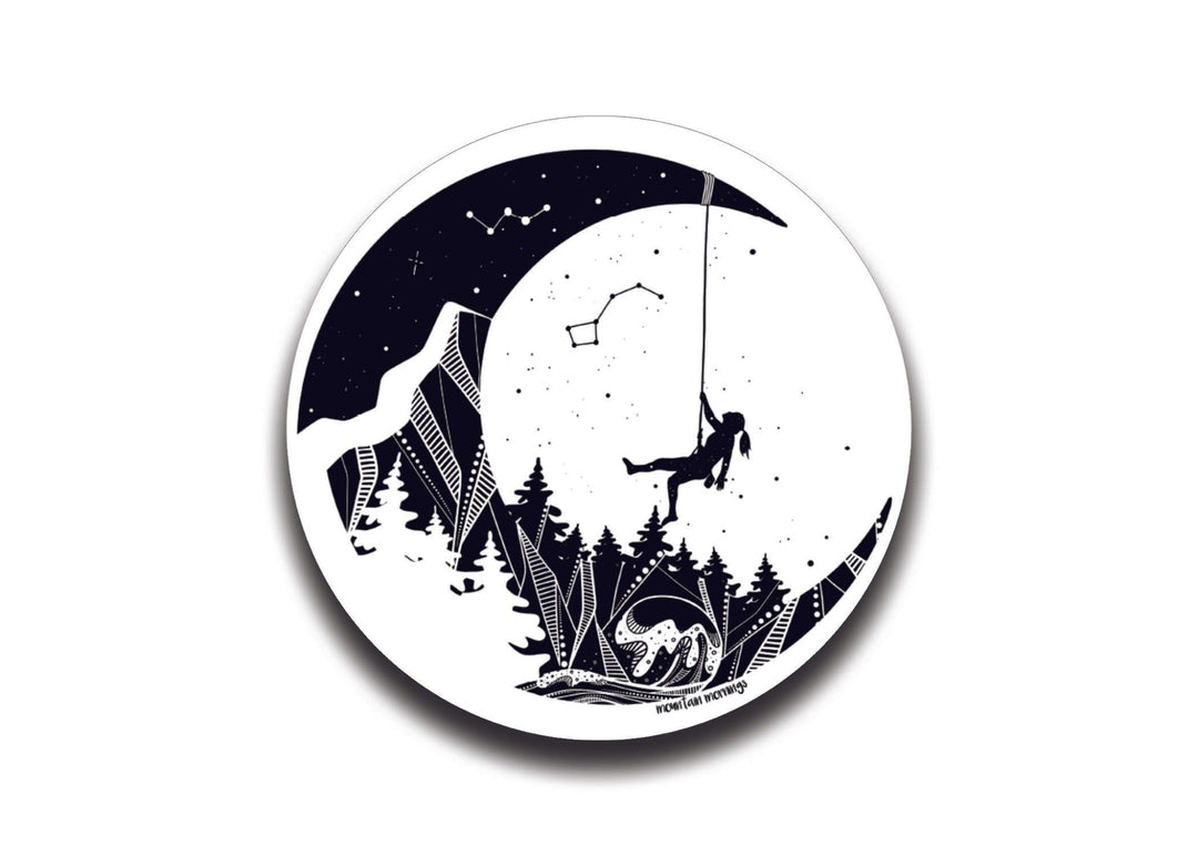 Moon and Climber Sticker
