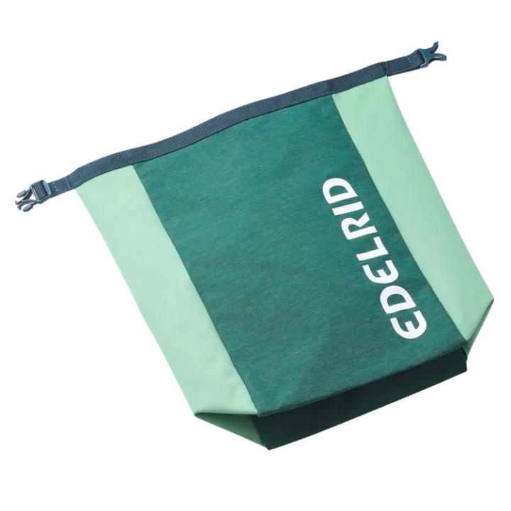 Green and gray rolltop Edelrid bag