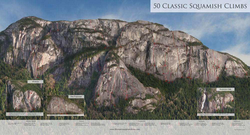 50 Classic Squamish Climbs Poster