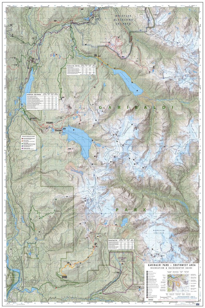 Garibaldi Park BC Map, 5th Edition